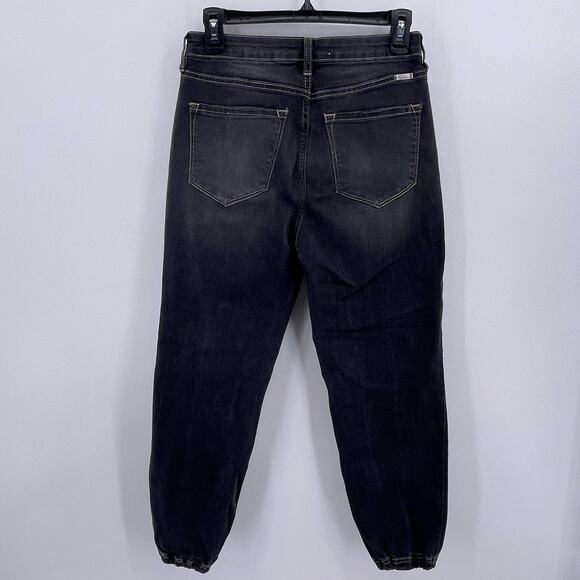 KanCan Sz 26 Muted Black Denim Joggers Jeans Pants High Rise Stretch Maurices - Picture 2 of 8